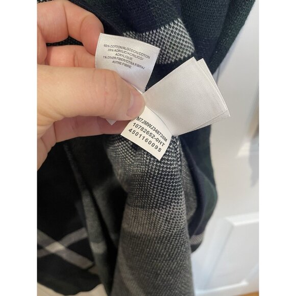 Anne Klein Womens Plaid Open Cardigan Sweater Coat Size S Clasp Preppy Old Money - Picture 12 of 14